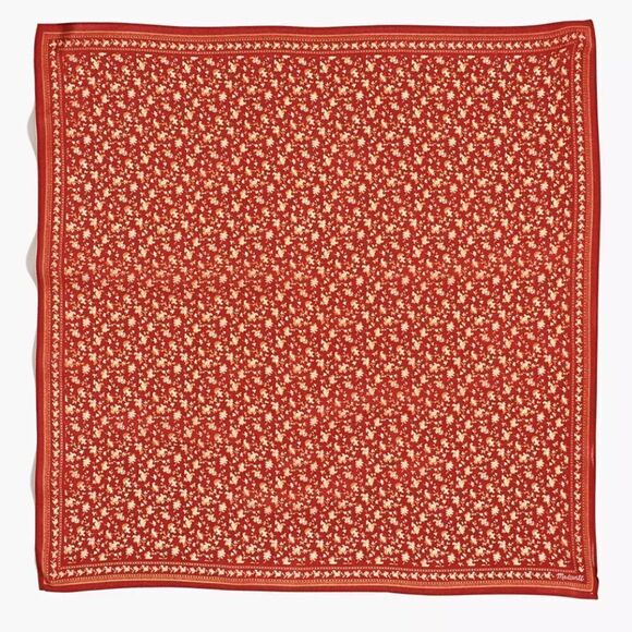 Madewell Red Floral Scarf - Picture 3 of 8